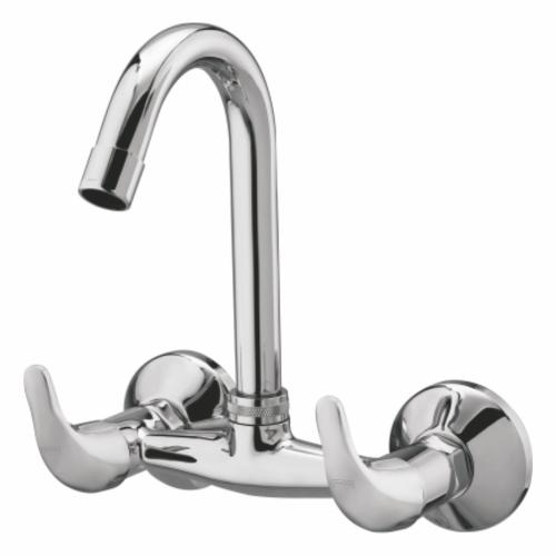 Sink Mixer Wall Mounted with Swinging Spout  Chrome